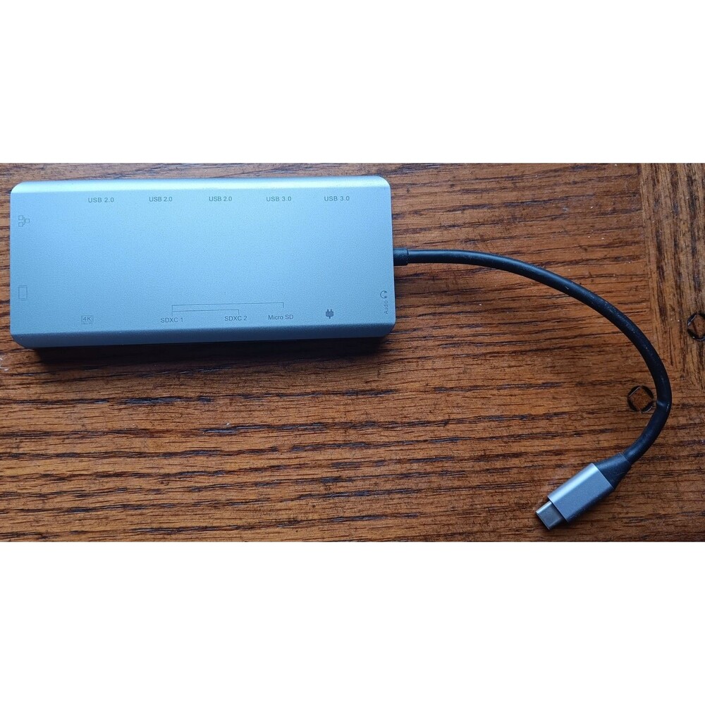 USB Ethernet C HUB 13 in 1 TYPE With 4K VGA 3 USB 3.0 3 Card Reader Slot